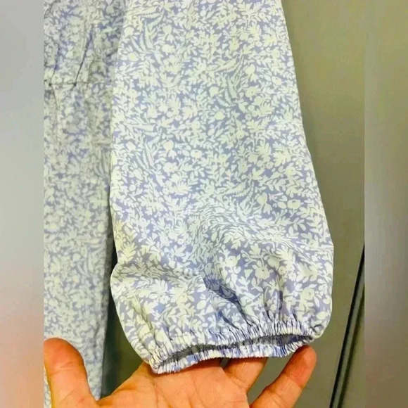 Abound Womens Med Long Sleeve Lavender Floral Ruffle Surplice Mini Dress - Picture 4 of 10